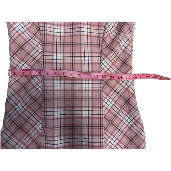 Forever 21 Pink Plaid Mini Dress Bodycon Spaghetti Strap Grunge Y2K 90s Large - Picture 2 of 5